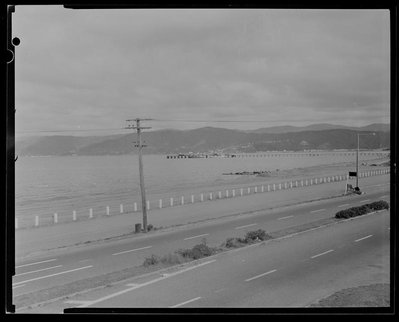 Medium format film negative: TE AROHA (1909) berthed at Petone wharf, Wellington